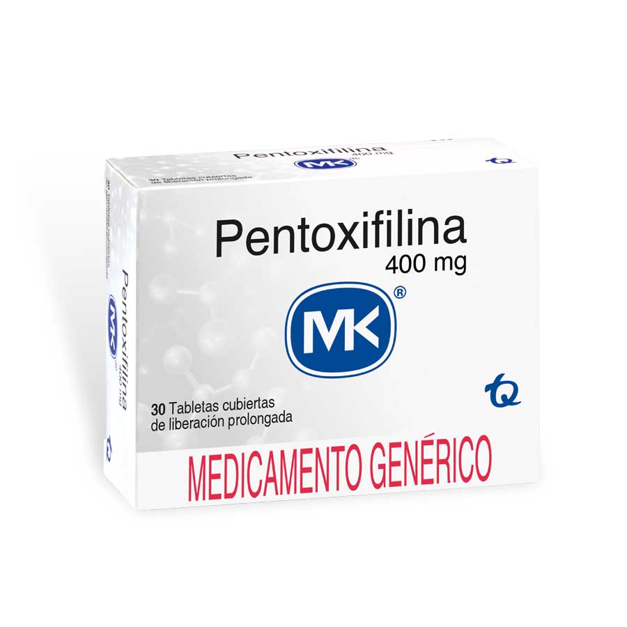 Imagen de  PENTOXIFILINA 400 mg TECNOQUIMICAS x 30 Tableta