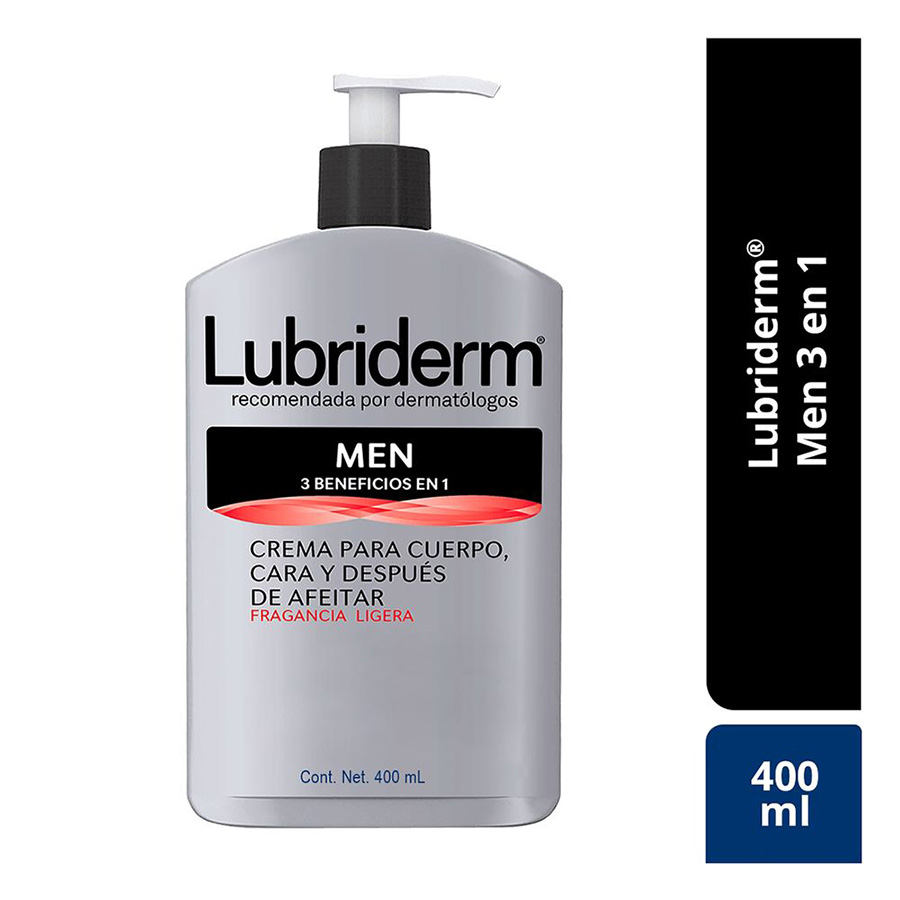 Imagen de  Crema LUBRIDERM Mens 3 en 1 17903 400 ml