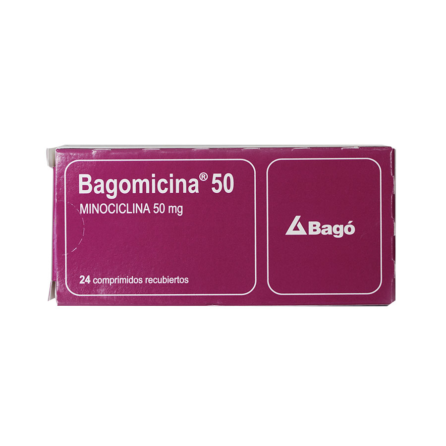 Imagen para  BAGOMICINA 50 mg x 24 Comprimido Recubierto                                                                                     de Pharmacys