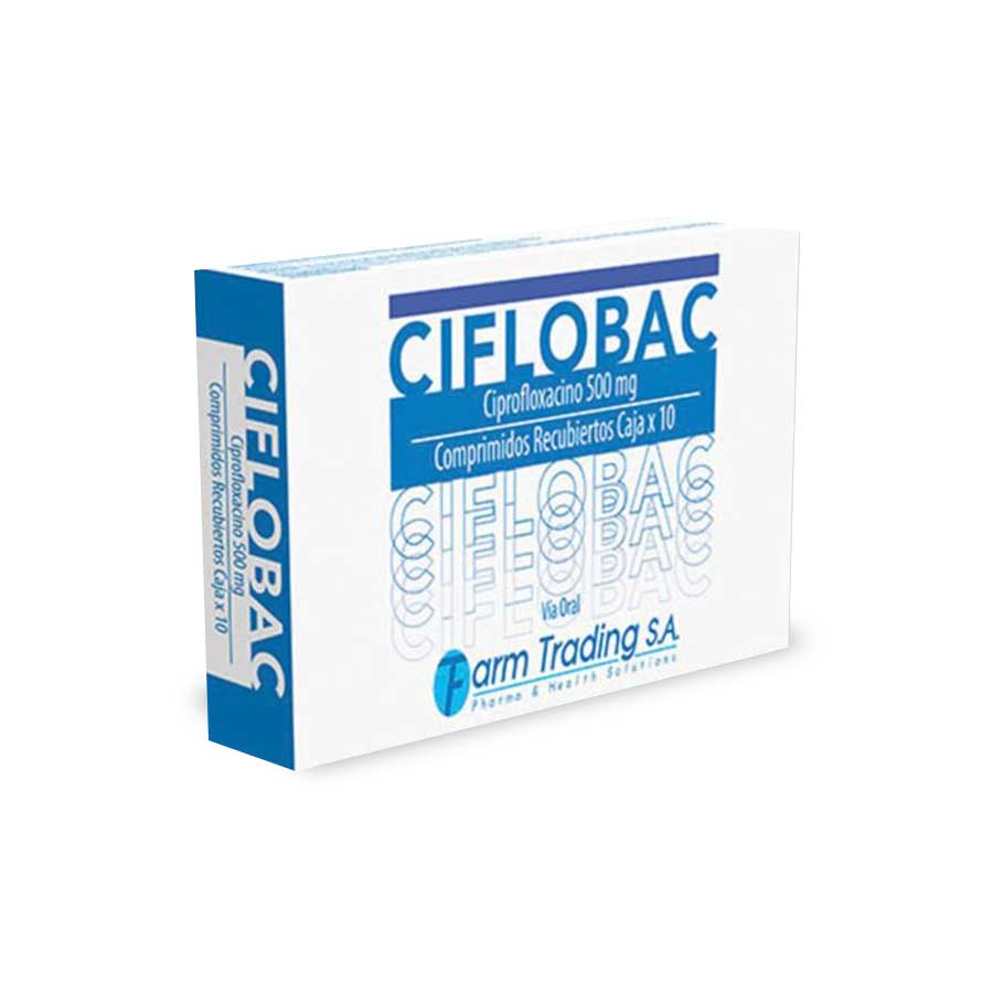Imagen para  CIFLOBAC 500 mg FARMTRADING x 10 Comprimido Recubierto                                                                          de Pharmacys