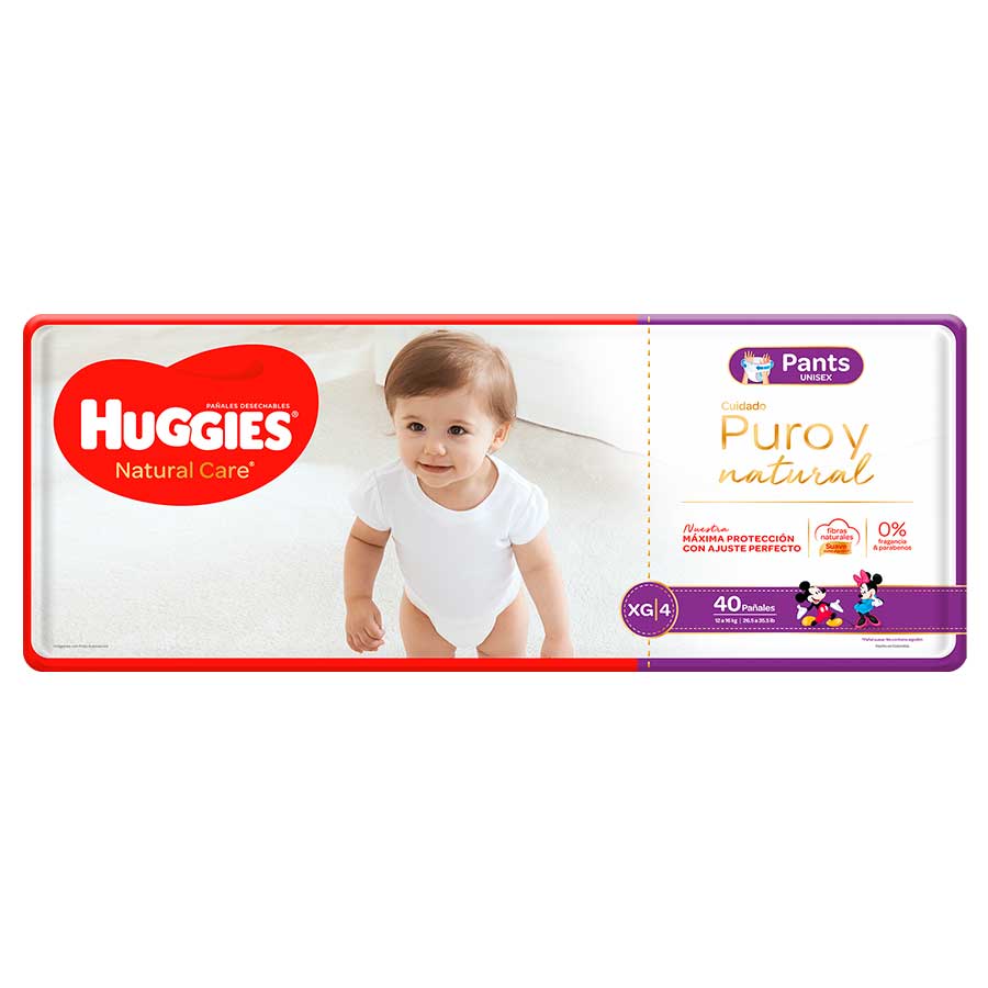 Imagen de Pañal huggies natural care x-large 40 unidades