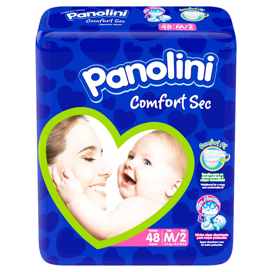 Imagen de Pañal Panolini Comfort Sec Medium 48 Unidades