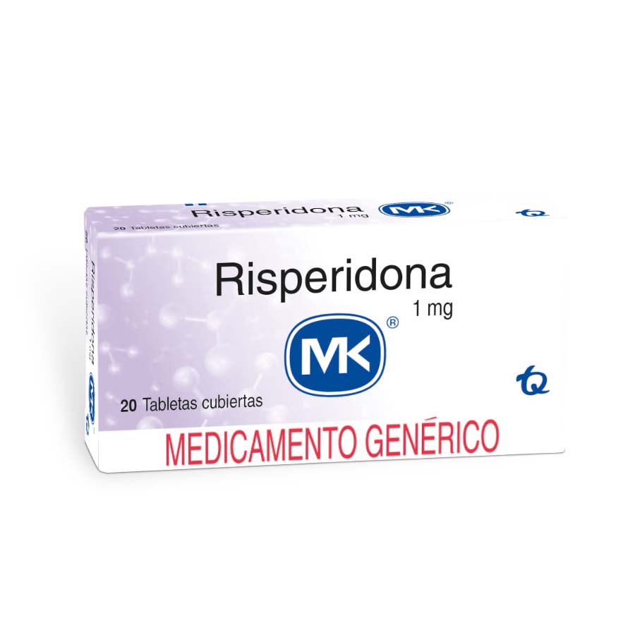 Imagen de Risperidona 1mg tecnoquimicas - genericos tableta