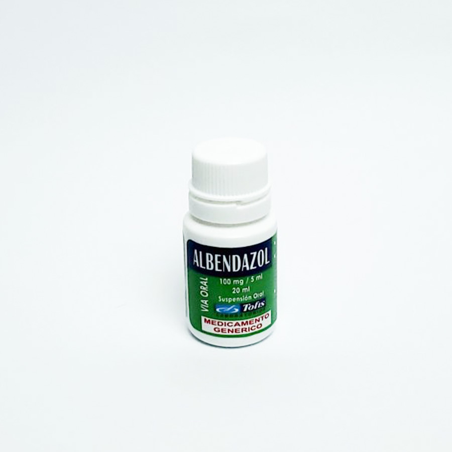 Imagen de Albendazol 100mg/5ml tofis - generico suspensión