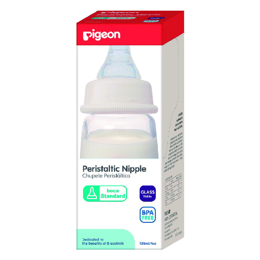Imagen de Biberón pigeon de vidrio talla s boca standar 4 oz