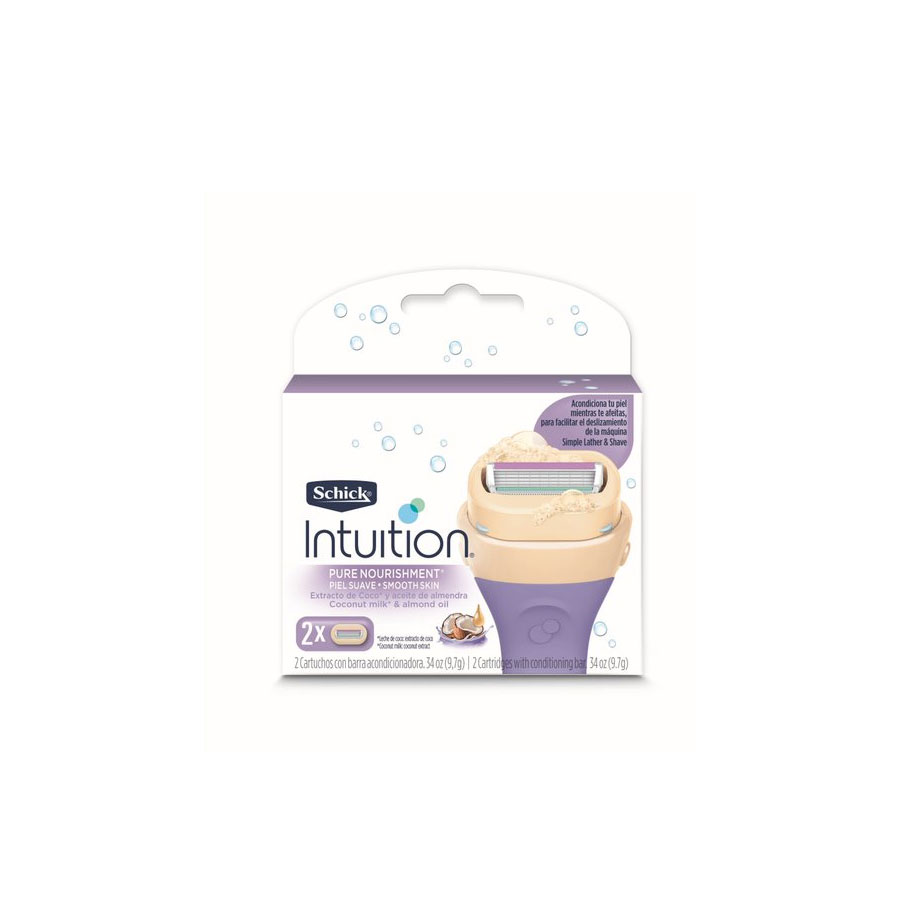 Imagen de Repuesto de afeitadora schick intuition extracto de coco & aceite de almendras 2 unidades
