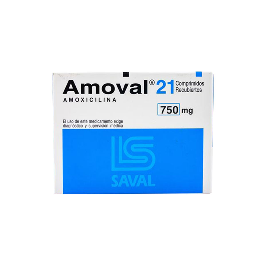 Imagen de  AMOVAL 750 mg ECUAQUIMICA x 21 Comprimido Recubierto