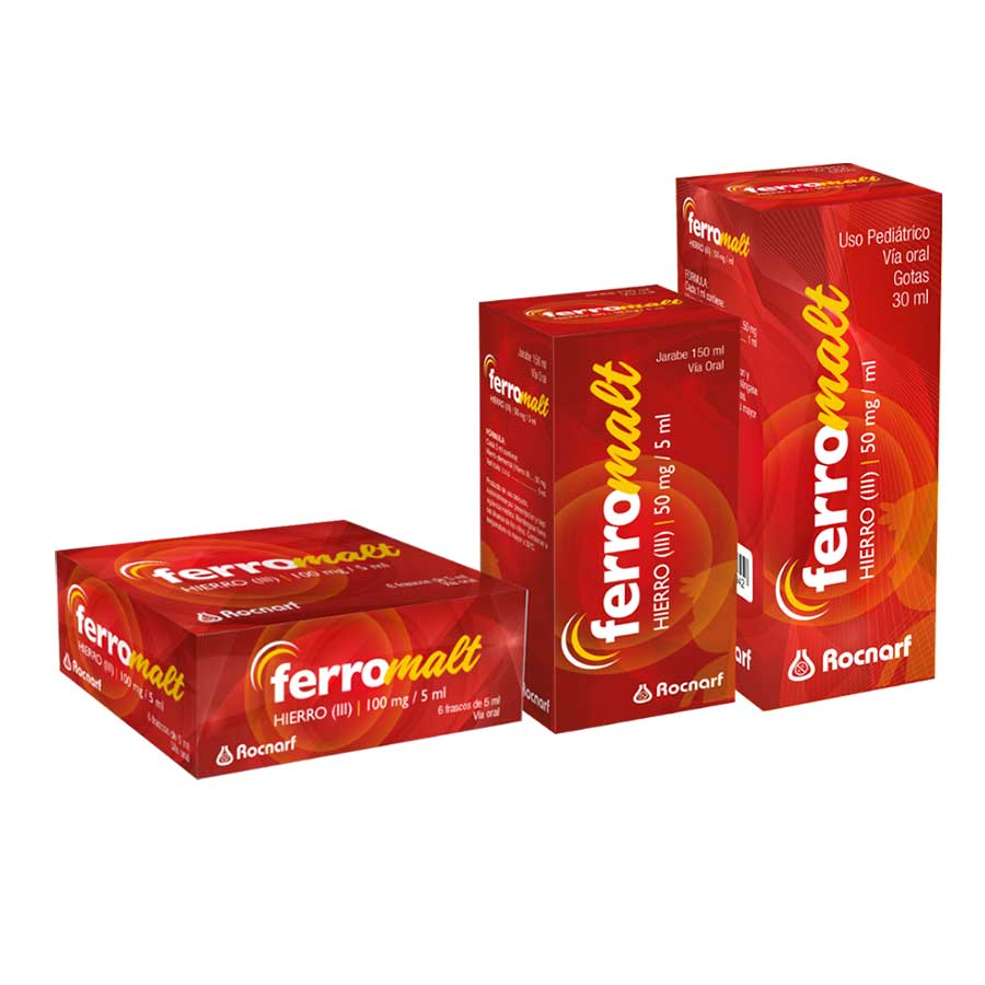 Imagen de Ferromalt 50mg/5ml rocnarf jarabe