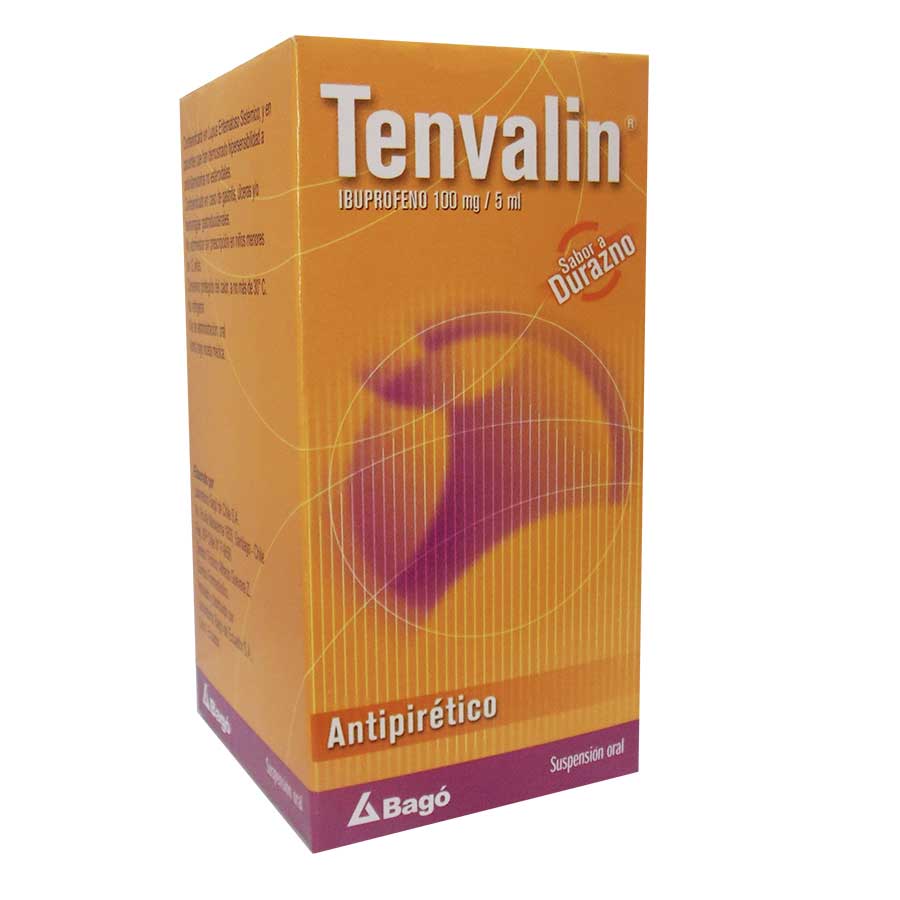 Imagen de  TENVALIN Durazno 100 mg Suspensión 100 ml