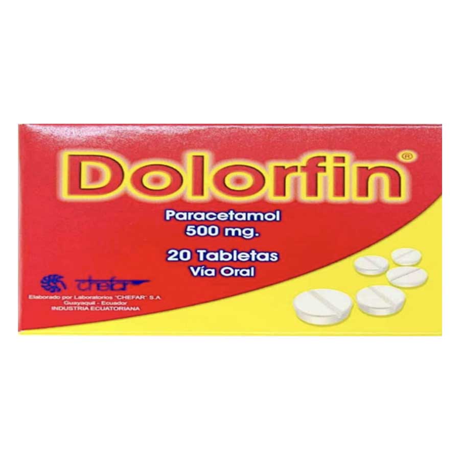 Imagen para  DOLORFIN 500 mg CHEFAR x 20 Tableta                                                                                             de Pharmacys