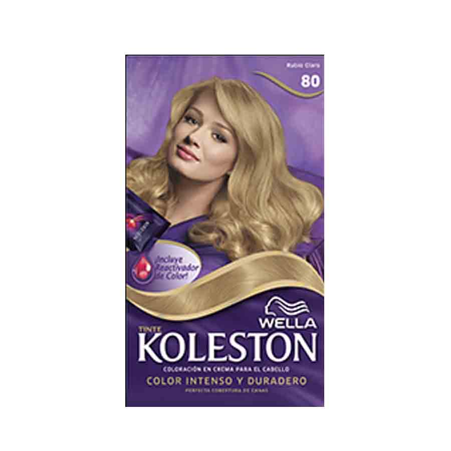 Imagen de Tinte koleston kit 80 rubio claro 120 ml