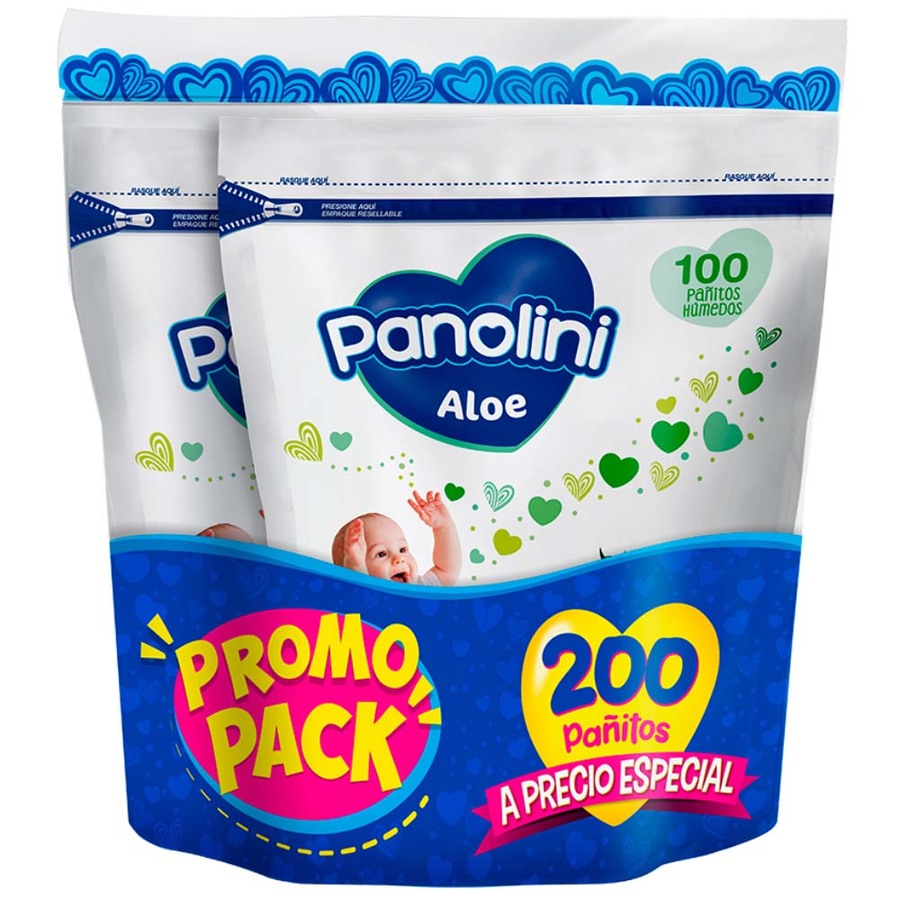 Imagen de Toallita húmeda panolini aloe duopack 200 unidades