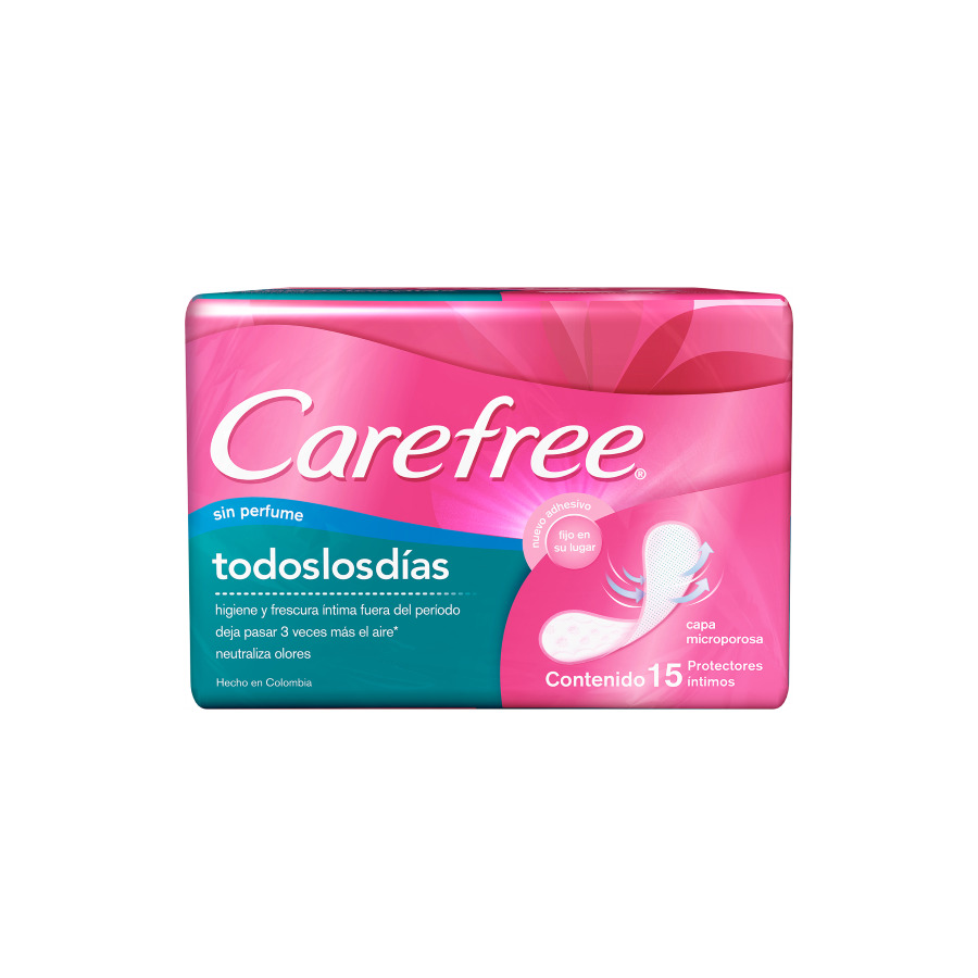 Imagen de Protectores diarios carefree triple fresh 15 u