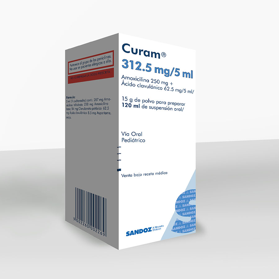 Imagen de  CURAM 125 mg x 31,25 mg / 5 ml NOVARTIS Suspensión