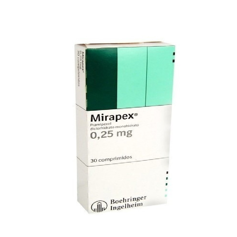 Imagen de  MIRAPEX 0,25 mg BOEHRINGER INGELHEIM  x 30 Comprimidos
