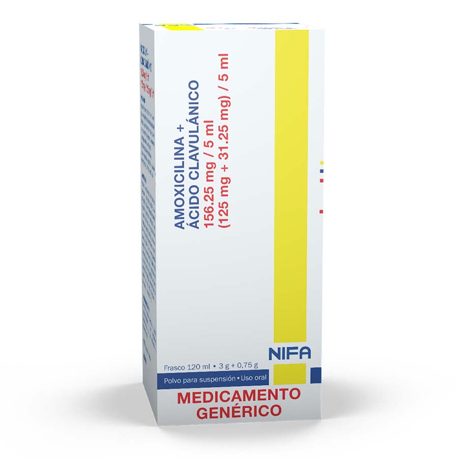 Imagen de Amoxicilina+acido clavulanico 156.25mg garcos - nifa genericos suspensión