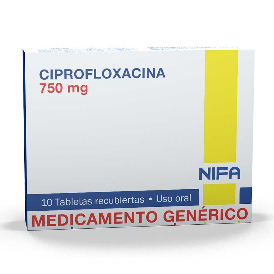 Imagen para  CIPROFLOXACINA 750 mg GARCOS x 10 Tableta Recubierta                                                                            de Pharmacys
