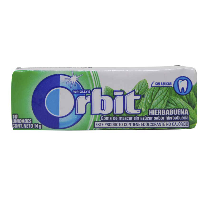 Imagen de  Chicle sin Azúcar ORBIT Hierbabuena 23878 10 piezas