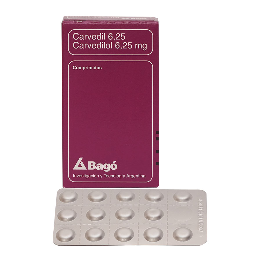 Imagen para Carvedil 6.25mg quifatex dist bago comprimidos                                                                                   de Pharmacys