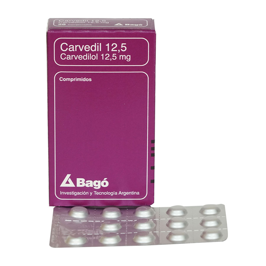 Imagen para  CARVEDIL 12.5  mg x 28 Comprimidos                                                                                              de Pharmacys