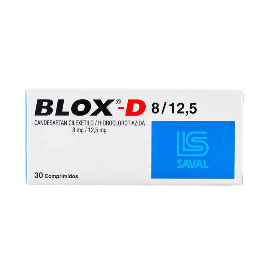 Imagen para  BLOX 8 mg x 12.5 mg ECUAQUIMICA x 30 Comprimidos                                                                                de Pharmacys