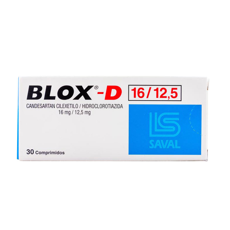 Imagen para  BLOX 16 mg x 12.5 mg ECUAQUIMICA x 30 Comprimidos                                                                               de Pharmacys