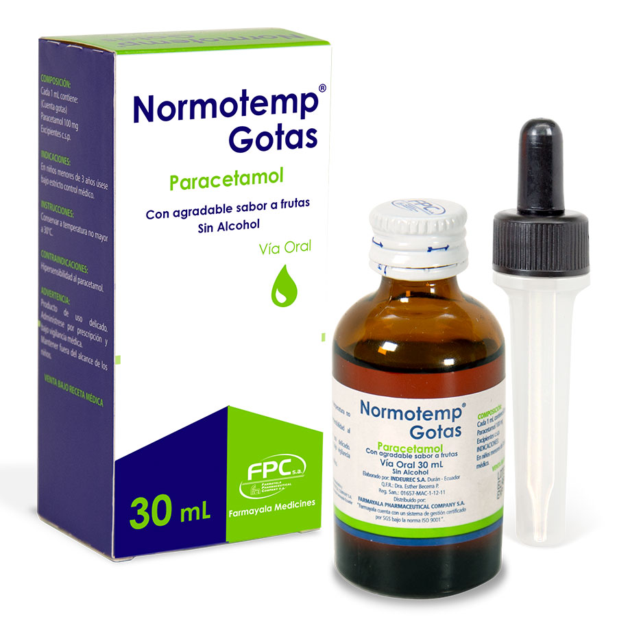 Imagen de  NORMOTEMP 100 mg FARMAYALA Gotas
