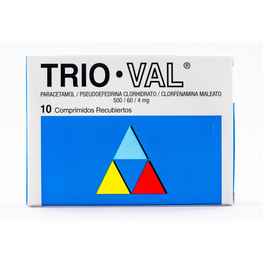 Imagen para  TRIOVAL 500/60 mg ECUAQUIMICA x 10 Comprimidos Recubiertos                                                                      de Pharmacys