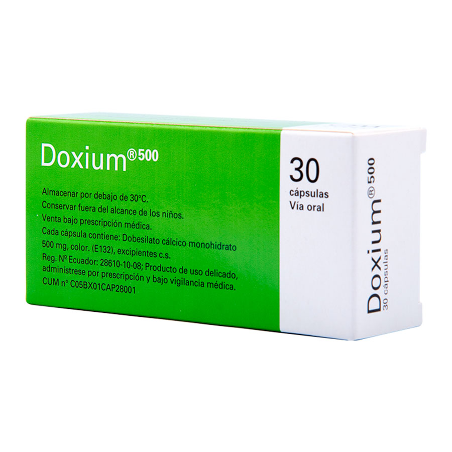 Imagen para  DOXIUM 500 mg OM PHARMA x 30 Cápsulas                                                                                          de Pharmacys