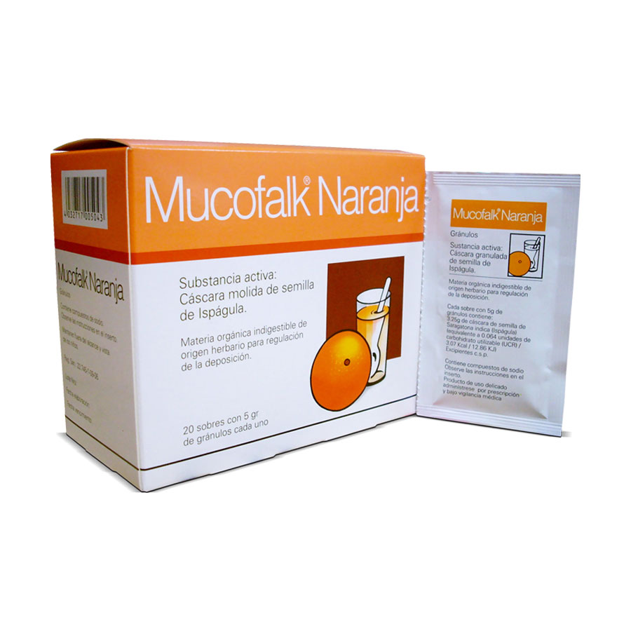 Imagen para  MUCOFALK 5 g FALK PHARMA x 20 en Polvo Naranja                                                                                  de Pharmacys