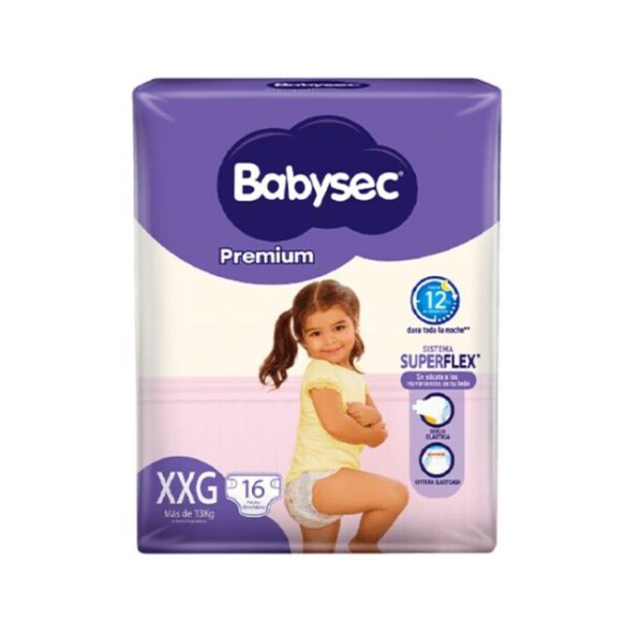 Imagen de  BABYSEC PAÑAL BABYSEC PREMIUN FLEX XXGDEx16 2544