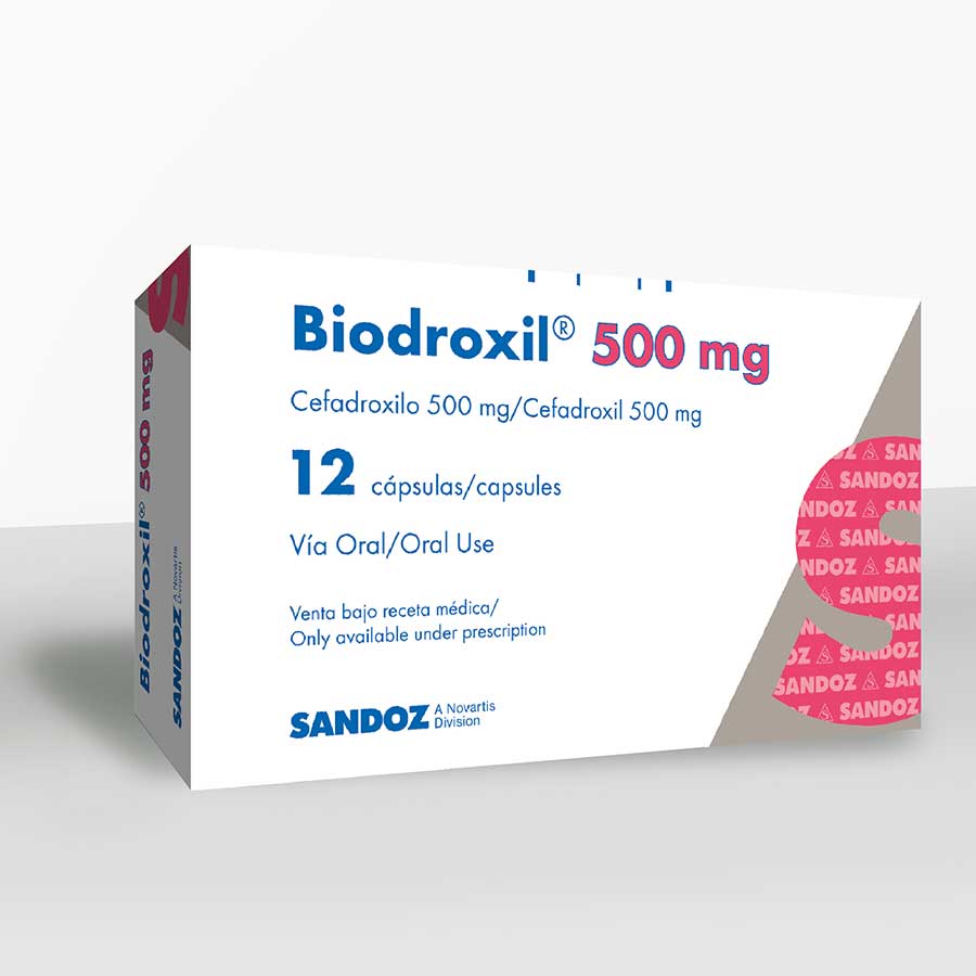 Imagen para  BIODROXIL 500 mg NOVARTIS x 12 Cápsulas                                                                                        de Pharmacys
