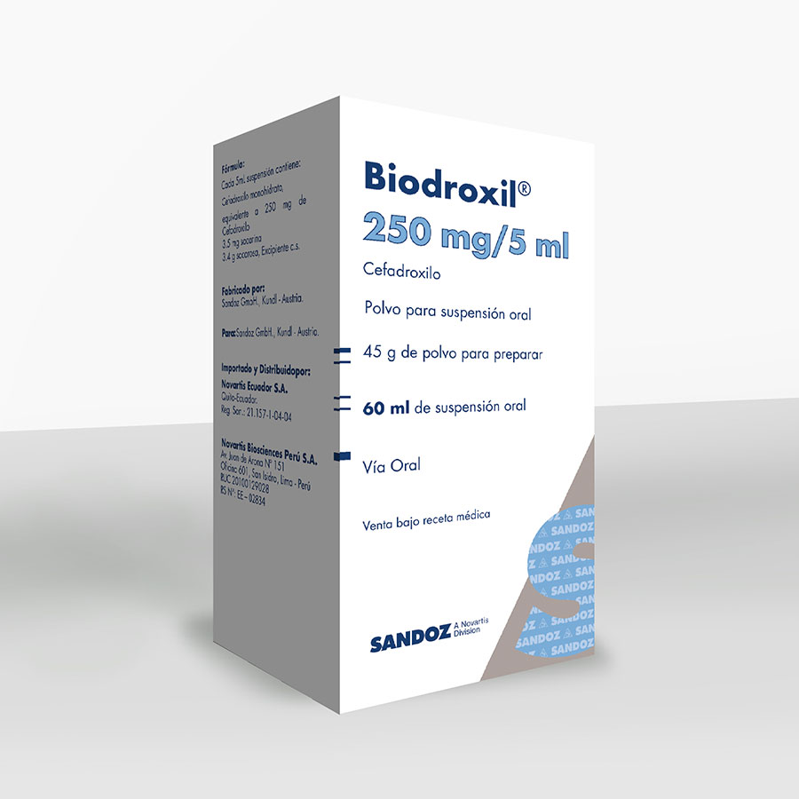 Imagen de  BIODROXIL 250 mg x 5 ml NOVARTIS Suspensión
