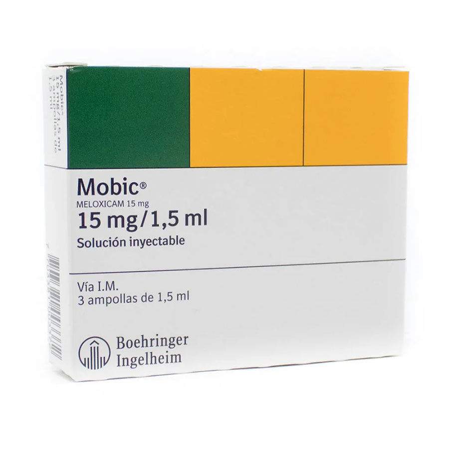 Imagen para  MOBIC 15 mg BOEHRINGER INGELHEIM  x 3 Ampolla Inyectable                                                                        de Pharmacys
