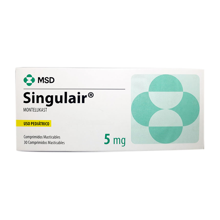Imagen de  SINGULAIR 5 mg x 30 Comprimidos Masticables