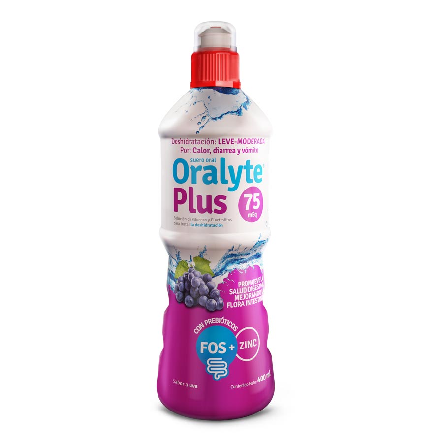 Imagen de Oralyte Plus 75meq Uva Solución Oral 400 ml