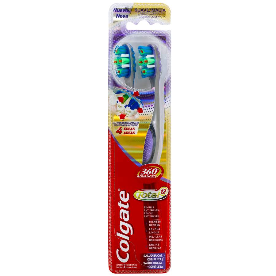 Imagen de Cepillo dental colgate 360° advance total 2 unidades