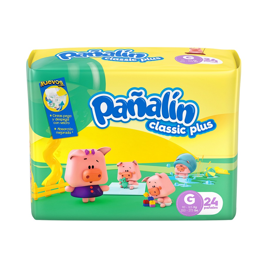 Imagen de Pañal pañalin classic plus grande x 24
