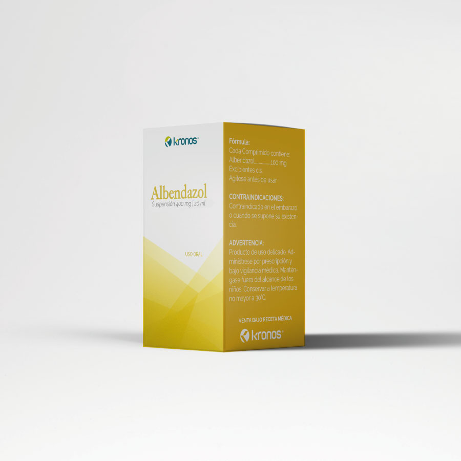 Imagen de Albendazol 400mg kronos genericos suspensión