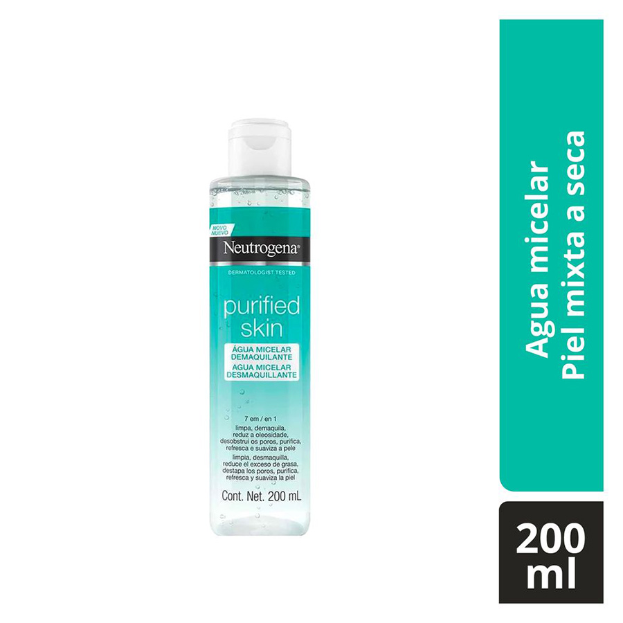 Imagen de Desmaquillante neutrogena purified skin agua micelar 200 ml