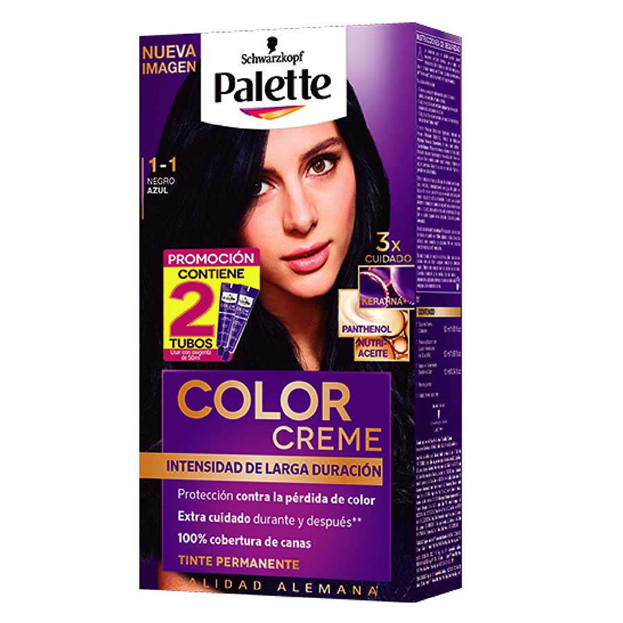 Imagen de Tinte palette 1-1 negro azul 2 tubos