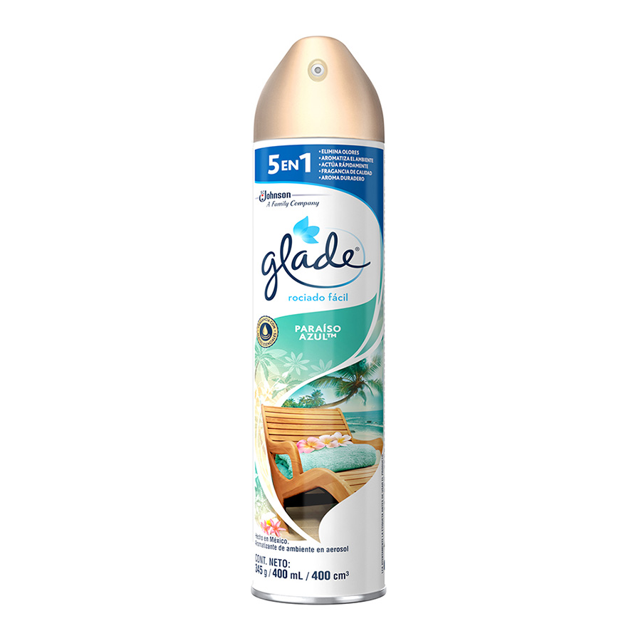 Imagen de Ambientador Glade Aerosol Paraíso Azul 400 ml