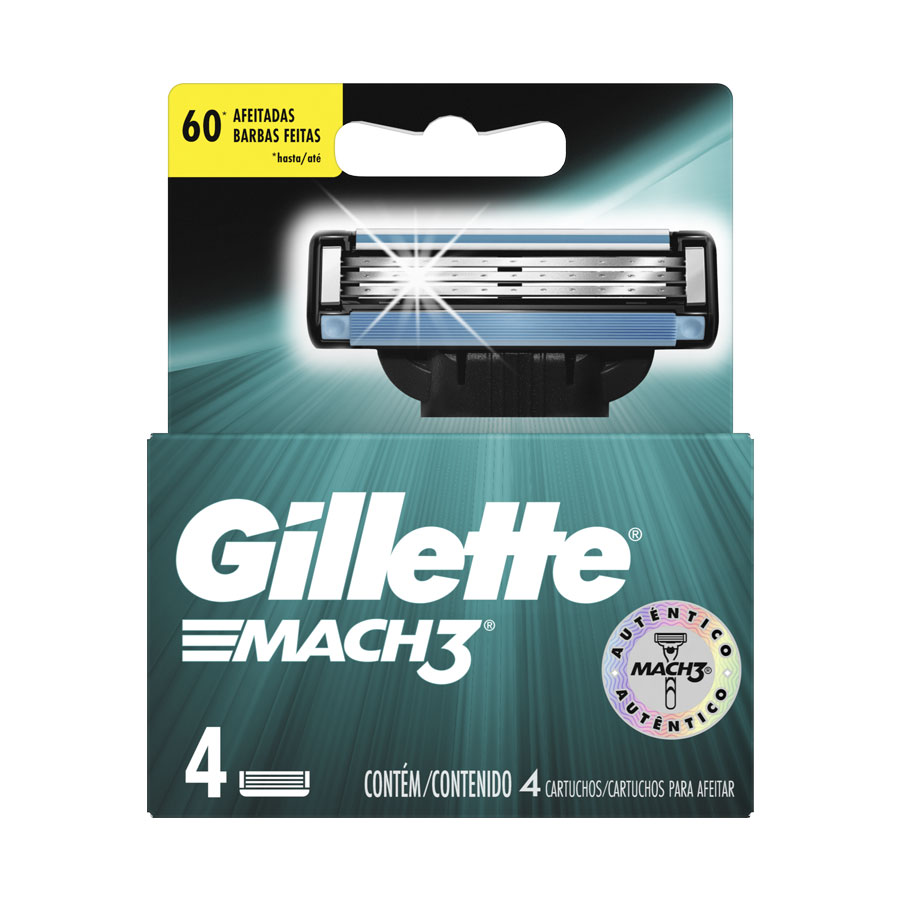 Imagen de Repuesto de afeitadora gillette mach3 4 unidades