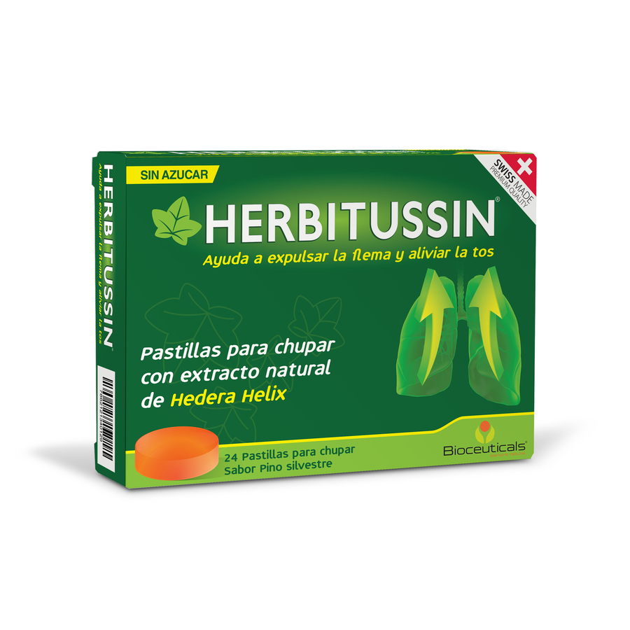 Imagen de Pastillas para la tos herbitussin tableta masticable x 24