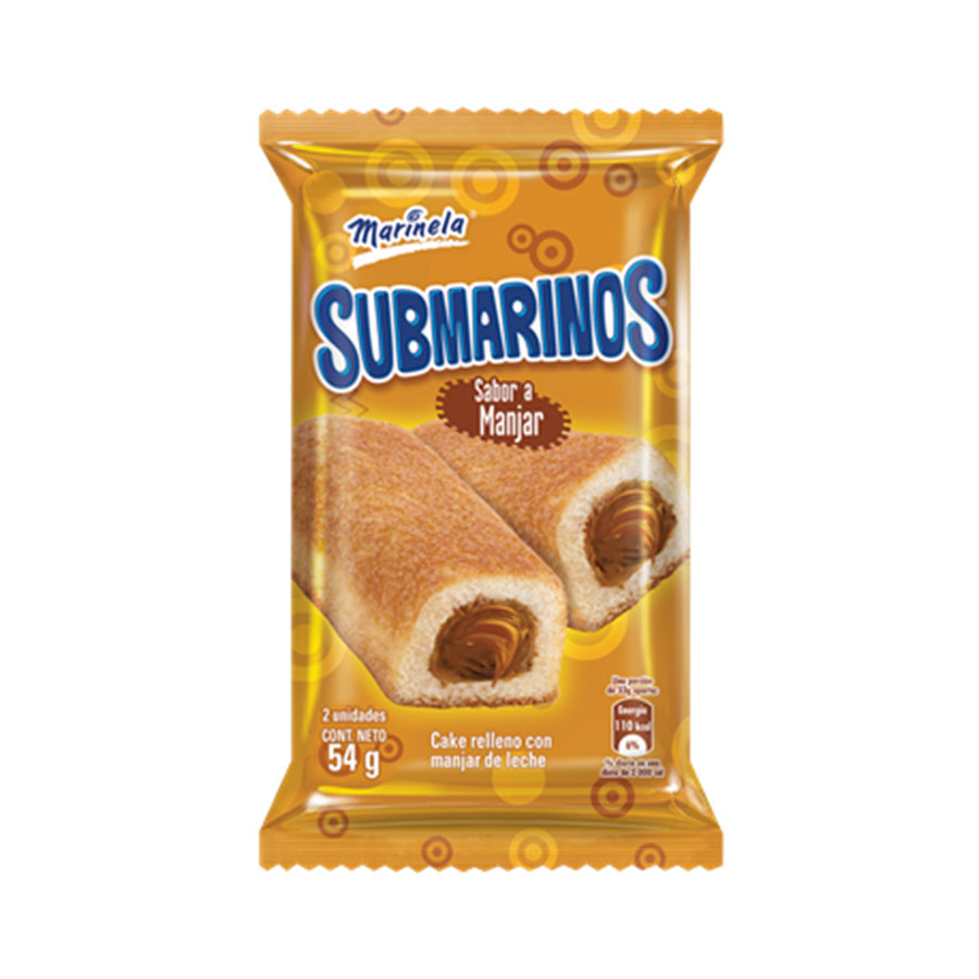 Imagen de Cake marinela submarino con relleno manjar 54 g