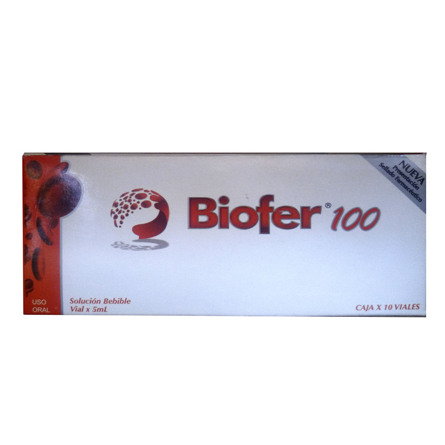 Imagen de Biofer 100mg helsinnpharm - marca ampolla bebible