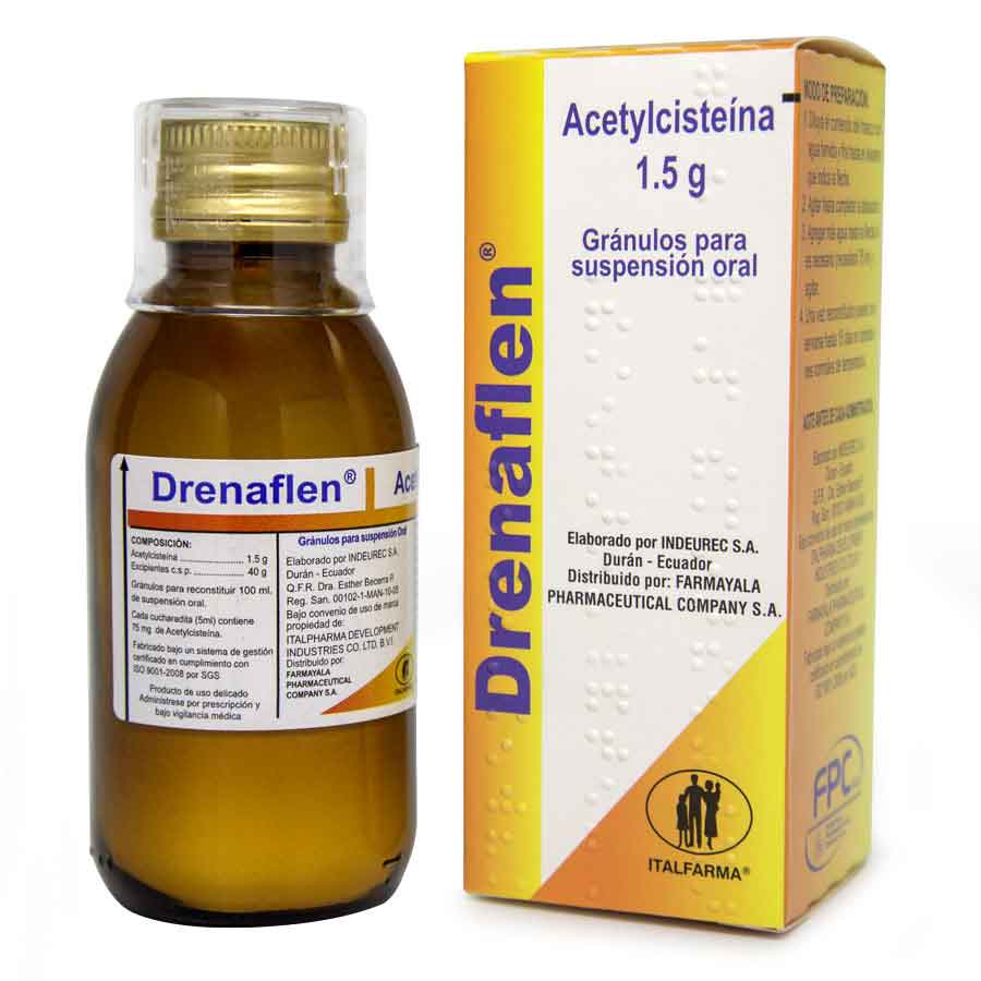 Imagen de Drenaflen 1.5mg farmayala - italfarma suspensión naranja