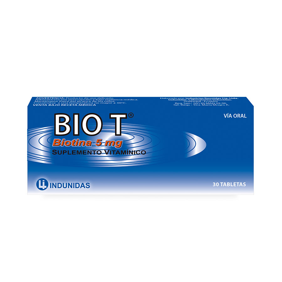 Imagen de Bio t 5mg indunidas tableta