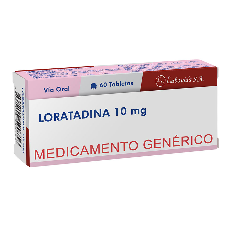 Imagen para  LORATADINA 10 mg LABOVIDA x 60 Tableta                                                                                          de Pharmacys