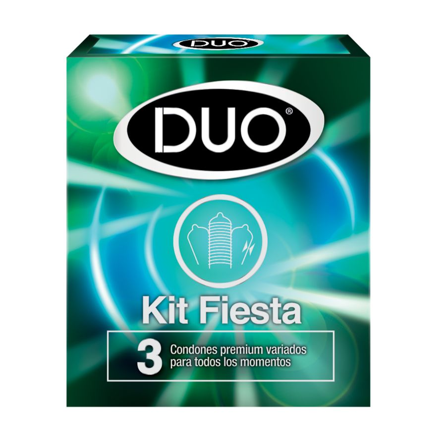Imagen de Preservativo duo kit fiesta 3 unidades